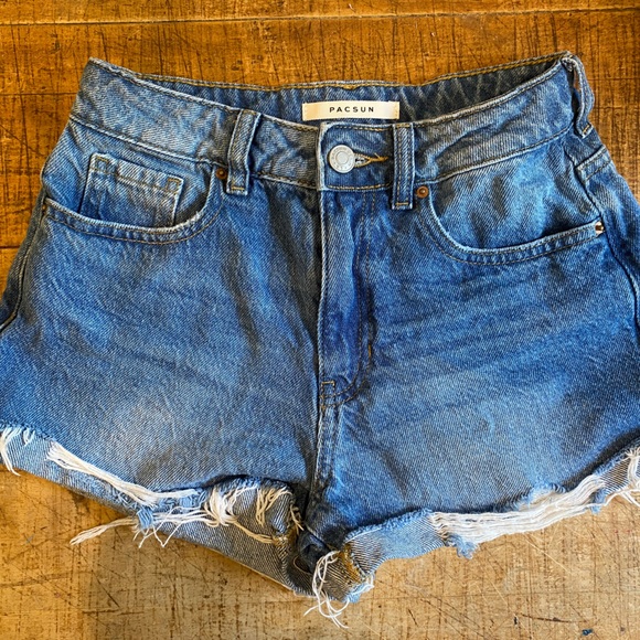 Pacsun denim jean mom shorts size 24 - Picture 1 of 4